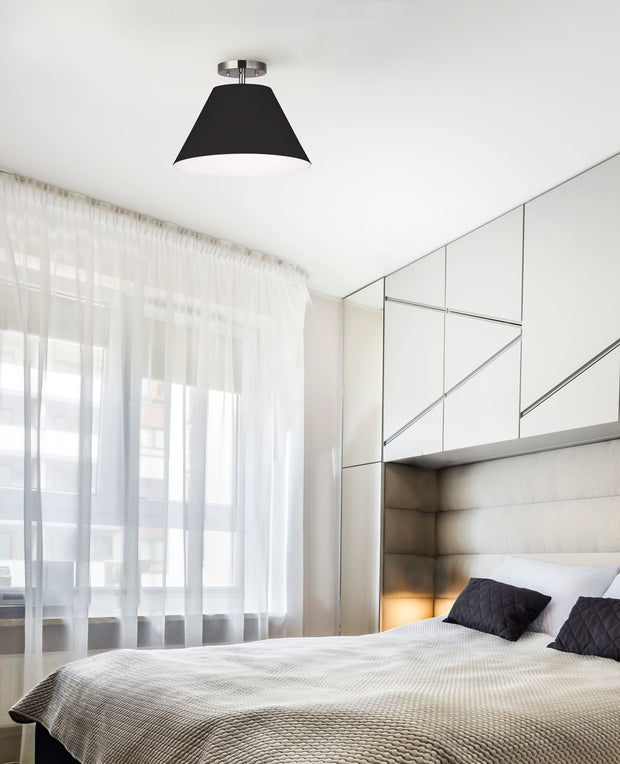 TALIA luminaire noir et nickel ISF1076A01BKN | Luminaire Plus.ca