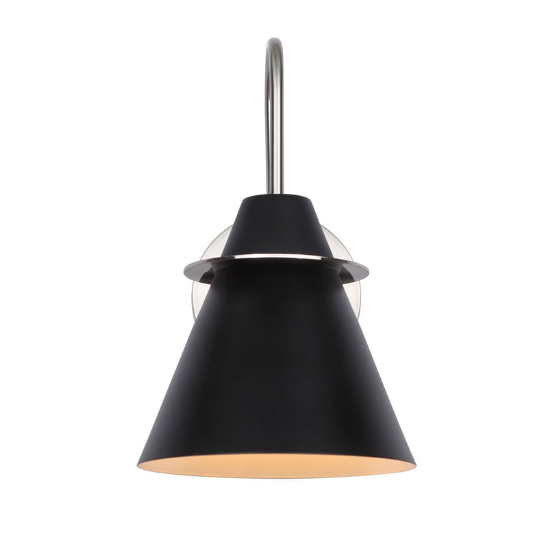 TALIA luminaire mural noir et nickel brossé IVL1076A01BKN