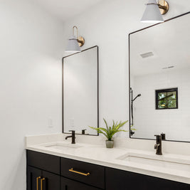 TALIA luminaire mural gris et doré IVL1076A01MGG | Luminaire Plus.ca