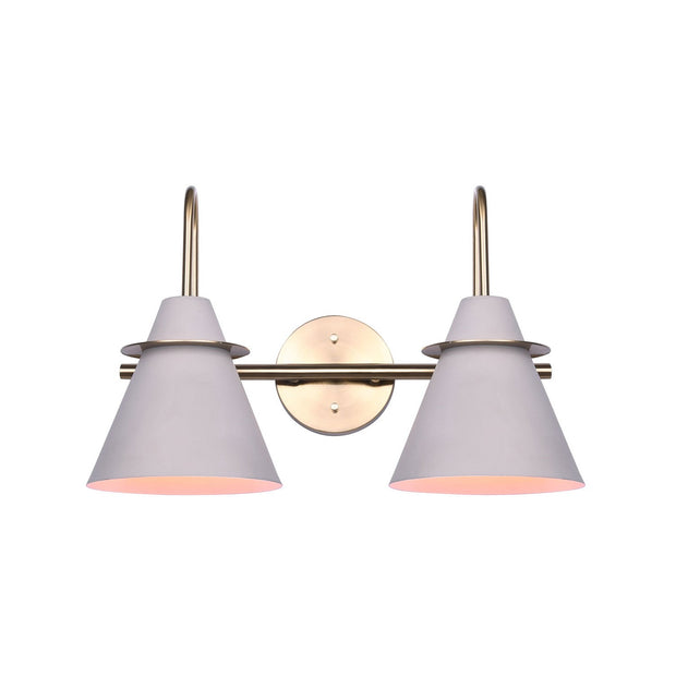 TALIA luminaire mural gris et doré IVL1076A02MGG | Luminaire Plus.ca