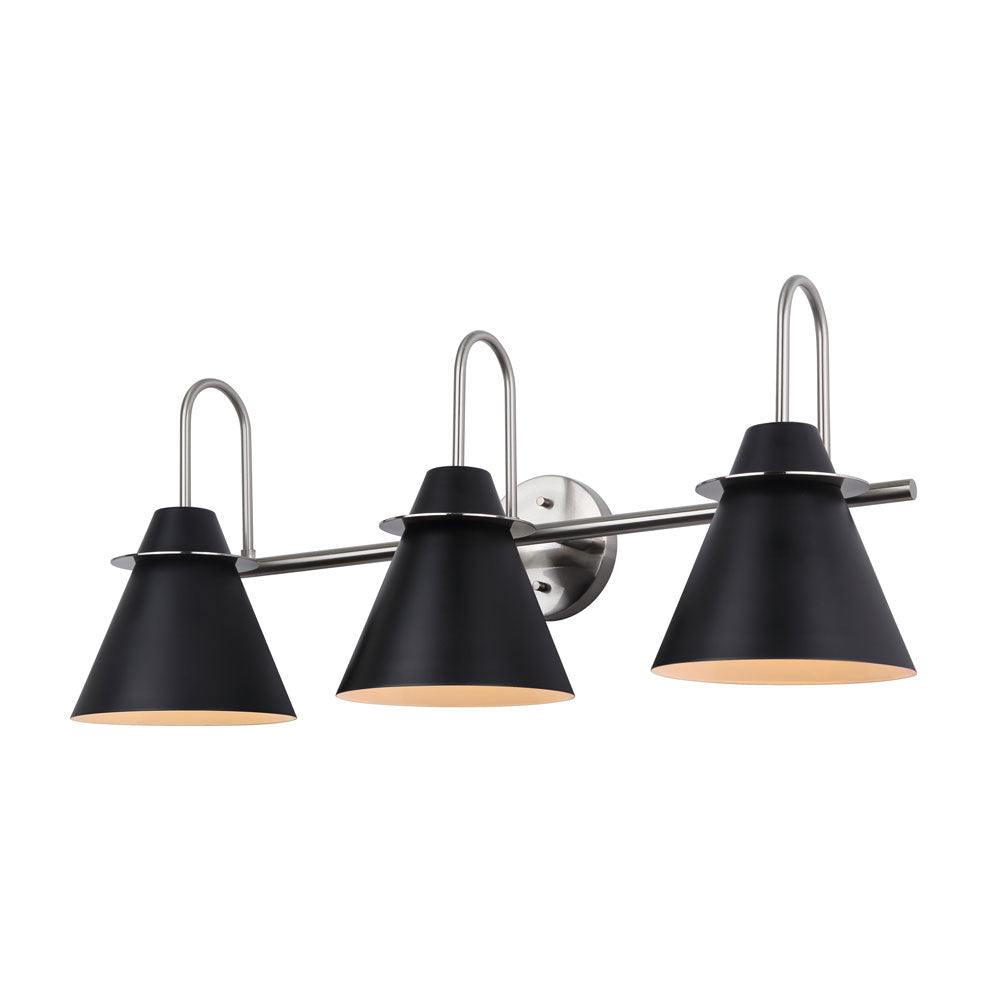 TALIA luminaire noir et nickel IVL1076A03BKN | Luminaire Plus.ca