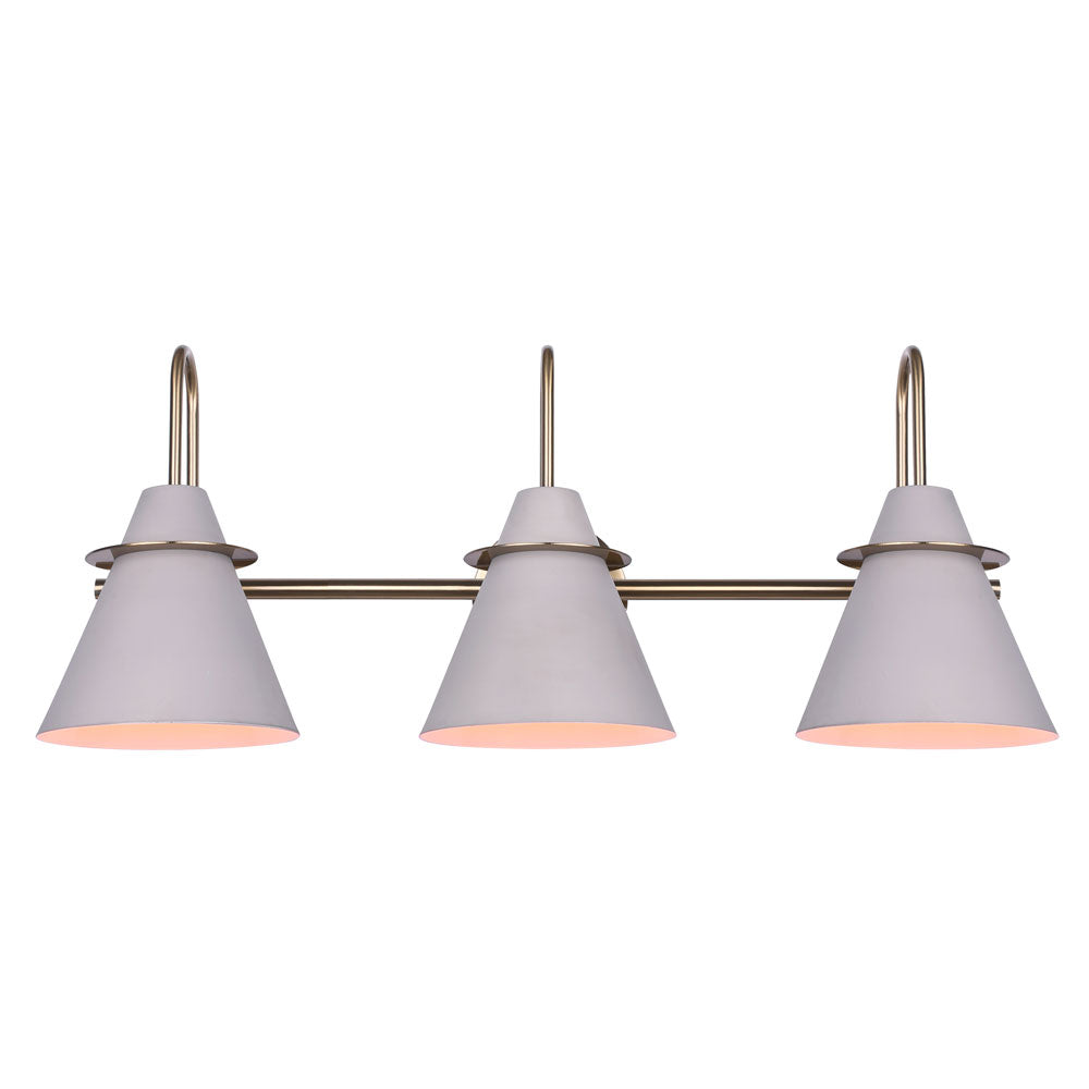 TALIA luminaire mural gris et doré IVL1076A03MGG | Luminaire Plus.ca