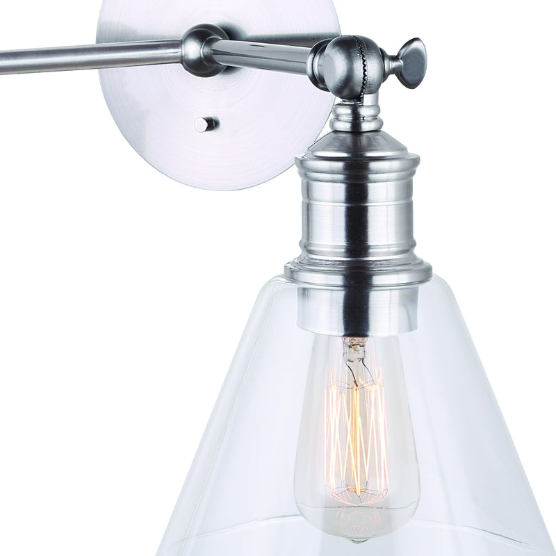 LARKEN luminaire mural nickel brossé IVL628A02BN | Luminaire Plus.ca