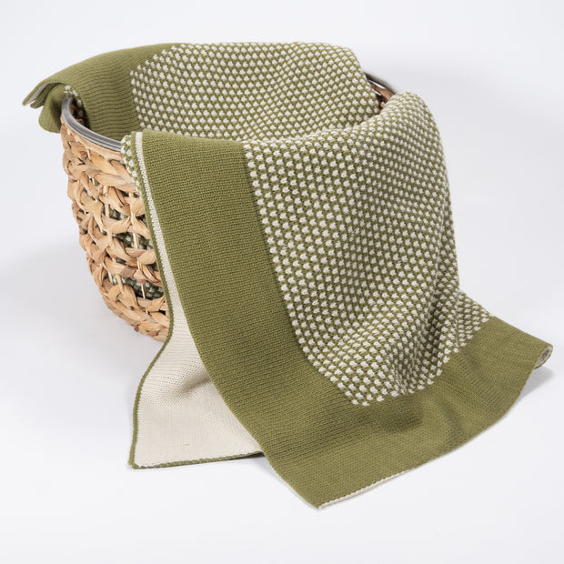 MINGAN jeté olive et naturel  50 x 60 F786-OLI | Luminaire Plus.ca