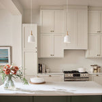 DANIKA luminaire suspendu blanc et bois 43682WH | Luminaire Plus.ca