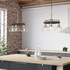 EASTMONT luminaire suspendu chrome et effet bois 52402PN