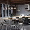EASTMONT luminaire suspendu chrome et effet bois 52402PN