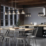 EASTMONT luminaire suspendu chrome et effet bois 52402PN