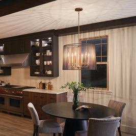 LINARA luminaire suspendu noir et doré 44167BK | Luminaire Plus.ca