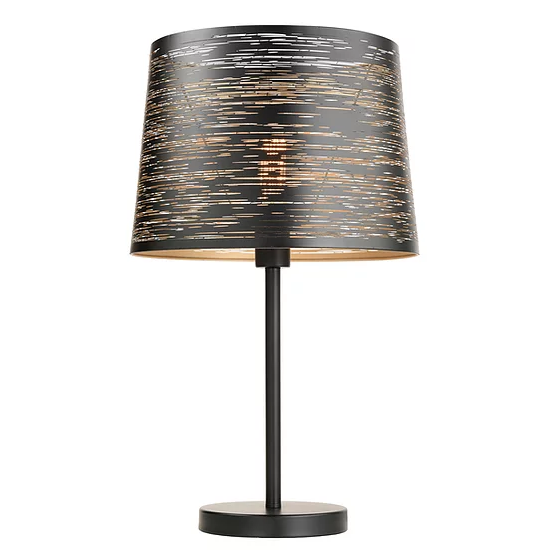 EROZIA lampe de table noir et doré CN 7522-BKGD