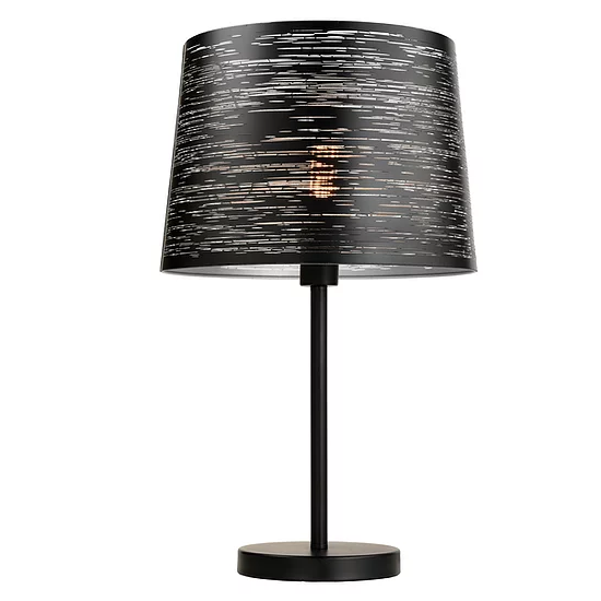 EROZIA lampe de table noir et argent CN 7522-BKSL | Luminaire Plus.ca