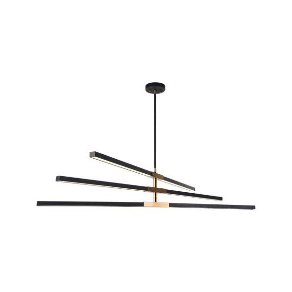 LINEARE luminaire suspendu noir et doré C64769MBAG | Luminaire Plus.ca