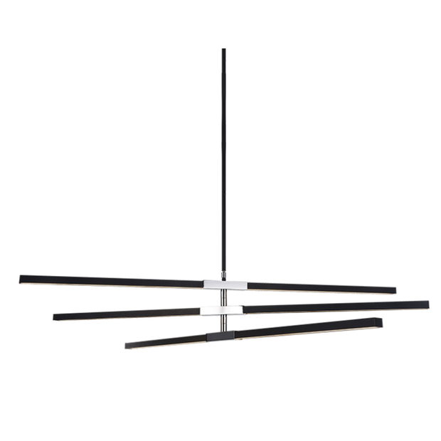 LINEARE luminaire suspendu noir et chrome C64769MBCH | Luminaire Plus.ca