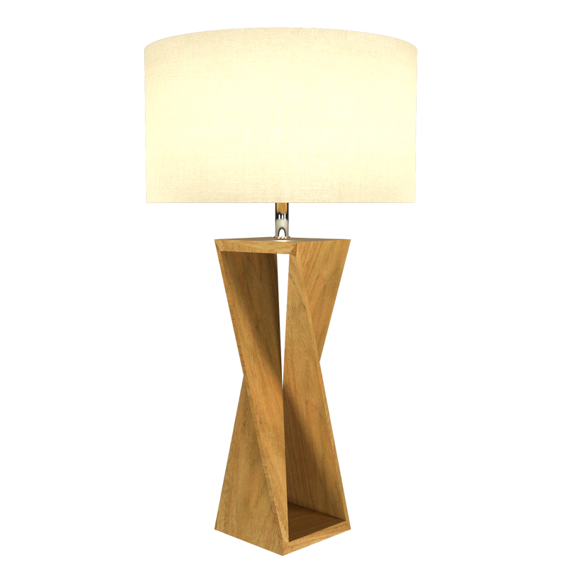 SPIN lampe de table en bois du Brésil 7044 | Luminaire Plus.ca
