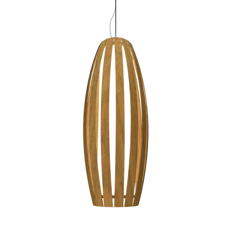 BARREL luminaire suspendu en bois du Brésil 303 | Luminaire Plus.ca