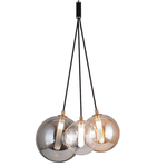 MAGMA luminaire noir et verre teinté C81003BK | Luminaire Plus.ca