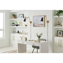 SYLVIA luminaire mural noir et doré 52486NBRB | Luminaire Plus.ca