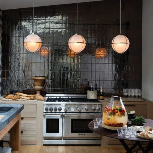 ODEON luminaire suspendu nickel brossé 4744BN | Luminaire Plus.ca