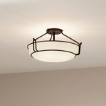 ALKIRE luminaire plafonnier noir et blanc 44086BK | Luminaire Plus.ca