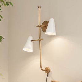 SYLVIA luminaire mural blanc et doré 52174WH | Luminaire Plus.ca