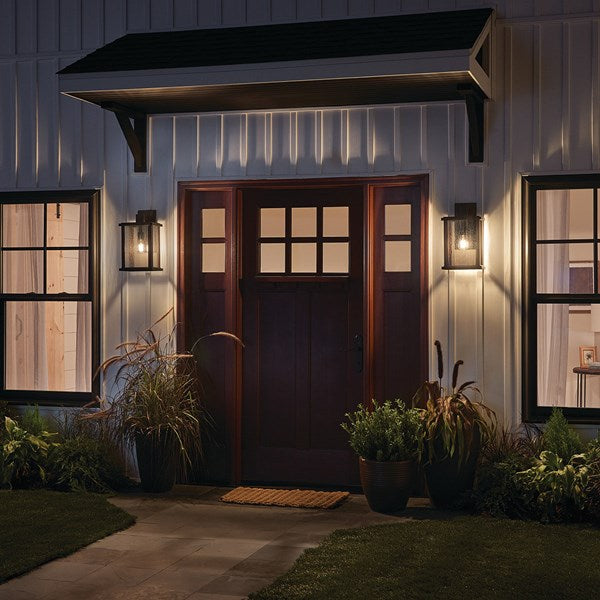 MARIMOUNT luminaire mural extérieur noir et effet bois 59018BK