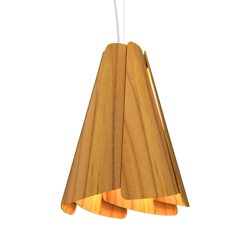 FUCHSIA luminaire suspendu en bois du Brésil 1363| Luminaire Plus.ca