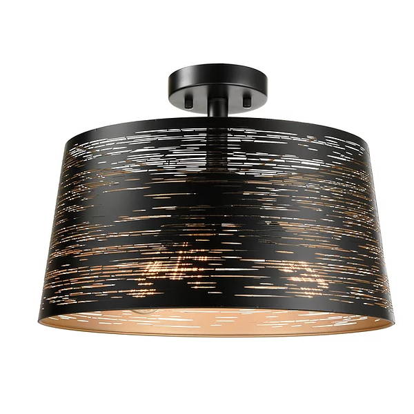 EROZIA luminaire plafonnier noir et doré CN 7520-BKGD | Luminaire Plus.ca