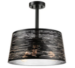 EROZIA luminaire plafonnier noir et argent CN 7520-BKSL