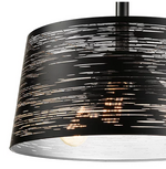 EROZIA luminaire plafonnier noir et argent CN 7520-BKSL