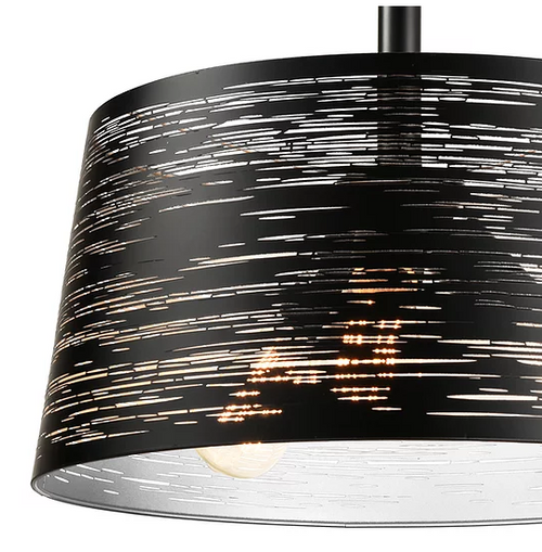 EROZIA luminaire plafonnier noir et argent CN 7520-BKSL | Luminaire Plus.ca