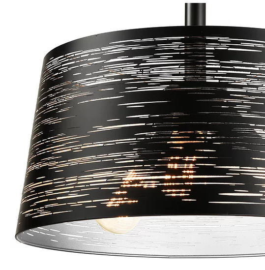 EROZIA luminaire plafonnier noir et argent CN 7520-BKSL