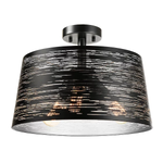 EROZIA luminaire plafonnier noir et argent CN 7520-BKSL