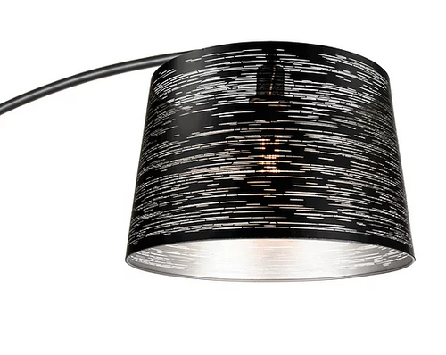 EROZIA lampe de plancher noir et argent CN 7524-BKSL