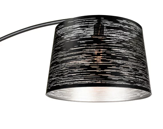 EROZIA lampe de plancher noir et argent CN 7524-BKSL | Luminaire Plus.ca