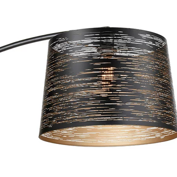 EROZIA lampe de plancher noir et doré CN 7524-BKGD | Luminaire Plus.ca