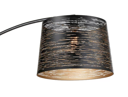 EROZIA lampe de plancher noir et doré CN 7524-BKGD