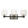 LYNDON luminaire mural noir et nickel brossé AC11693NB