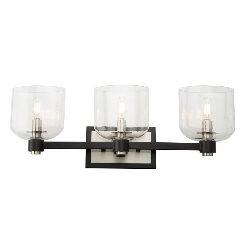 LYNDON luminaire mural noir et nickel brossé AC11693NB