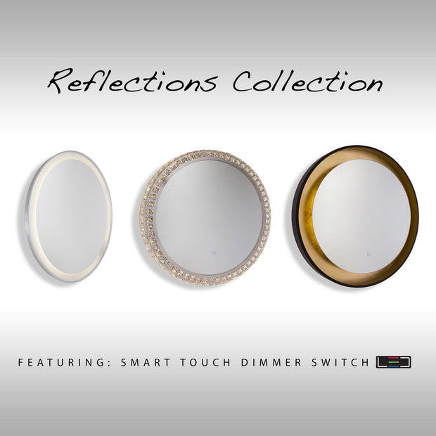 REFLECTIONS miroir lumineux bronze et doré AM304 | Luminaire Plus.ca