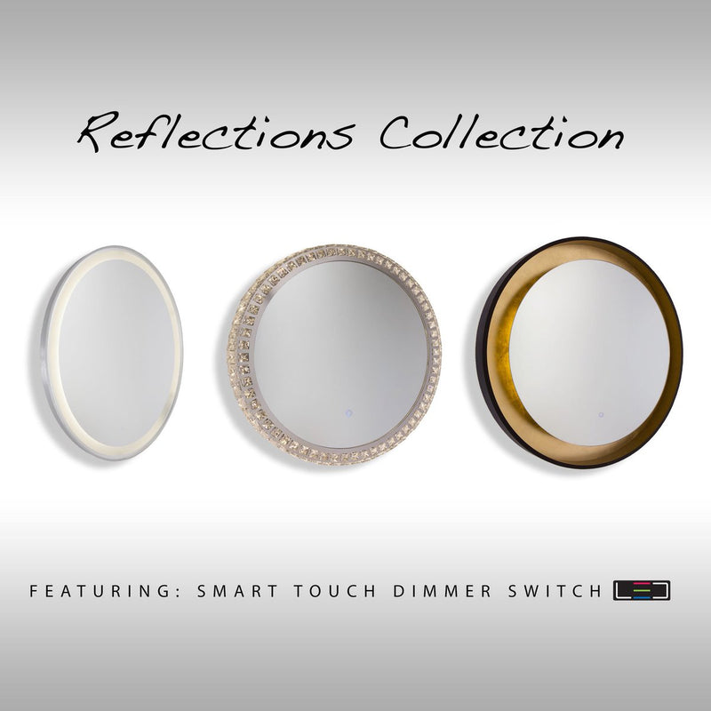 REFLECTIONS miroir lumineux bronze et doré AM304 | Luminaire Plus.ca
