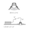 ENCASTRÉ régressé 2'' noir RGR2-CC-BK | Luminaire Plus.ca