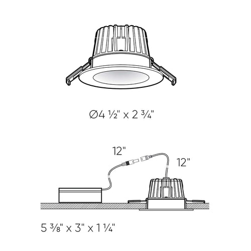 ENCASTRÉ régressé 4'' noir RGR4-CC-BK | Luminaire Plus.ca