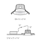 ENCASTRÉ régressé 4'' nickel brossé RGR4-CC-SN | Luminaire Plus.ca
