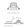 ENCASTRÉ régressé carré 4'' blanc RGR4SQ-CC-WH | Luminaire Plus.ca