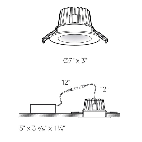ENCASTRÉ régressé 6'' noir RGR6-CC-BK | Luminaire Plus.ca