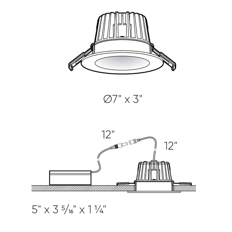 ENCASTRÉ régressé 6'' noir RGR6-CC-BK | Luminaire Plus.ca