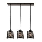 EROZIA luminaire suspendu noir et argent CN 7528-BKSL| Luminaire Plus.ca