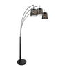 EROZIA lampe de plancher noir et argent CN 7525-BKSL