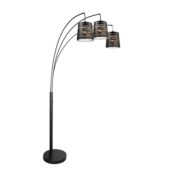 EROZIA lampe de plancher noir et argent CN 7525-BKSL