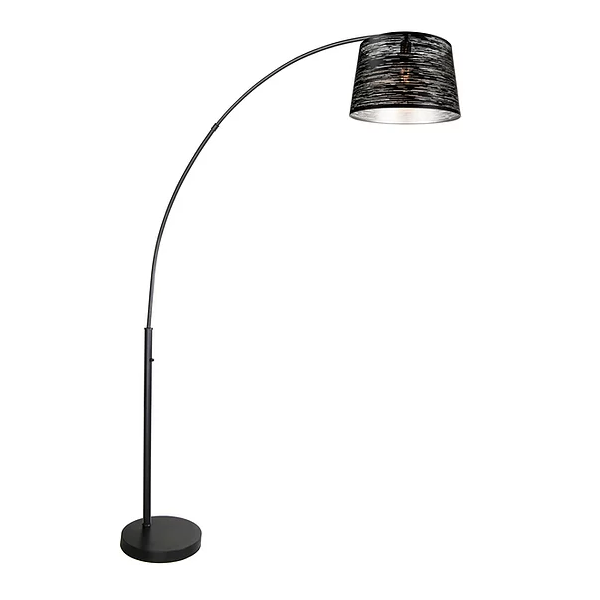 EROZIA lampe de plancher noir et argent CN 7524-BKSL | Luminaire Plus.ca